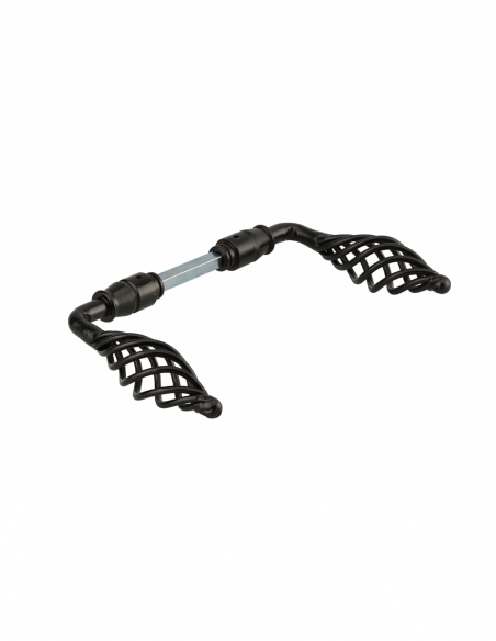 Béquille double fil torsade, carré 7 mm, noir, 2 portées - THIRARD Béquille