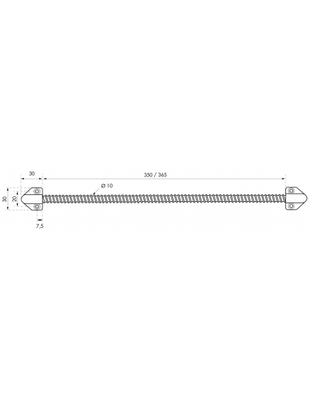 Gaîne électrique passe-câble, flexible, 290mm, inox - THIRARD Serrure