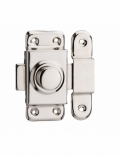 Verrou pour porte d'ameublement, 30mm, acier nickelé - THIRARD Verrou de meuble