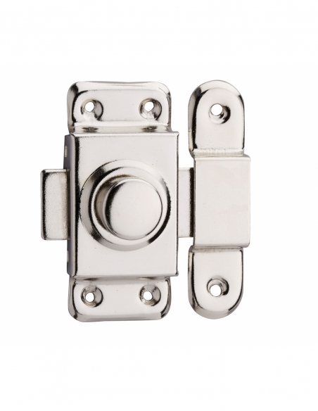Verrou pour porte d'ameublement, 30mm, acier nickelé - THIRARD Verrou de meuble