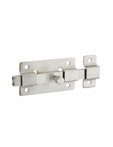 Targette pêne plat pour porte d'ameublement, 75mm, inox - THIRARD Verrous