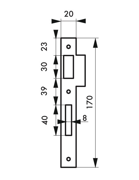 Lot de 50 gâches, zingué - THIRARD Gâche de porte