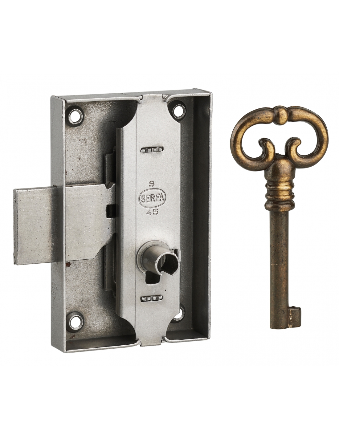 Serrure de meuble en applique pour porte d