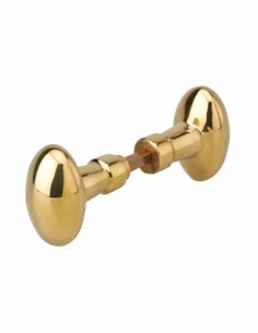 Paire de boutons pour porte, carré 6x110mm, 1 portée, laiton poli - THIRARD Bouton