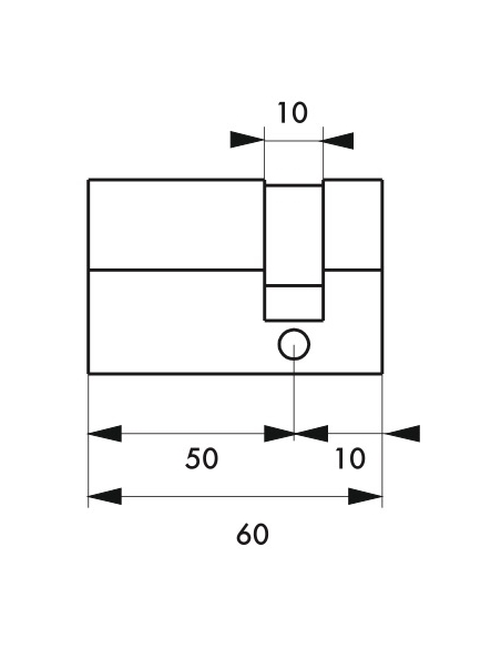 Demi-cylindre de serrure Ecopro, 50x10mm, anti-arrachement, 3 clés, nickel - THIRARD Demi-cylindres