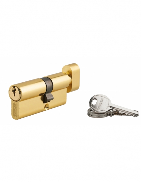 Cylindre de serrure à bouton Ecopro, 30Bx40mm, laiton, 3 clés - SP Cylindre de serrure