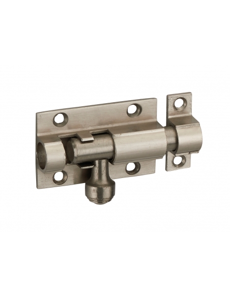 Targette, acier, pêne Ø 10mm, 32x50mm, nickel satin - THIRARD Targette