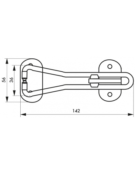 Entrebailleur pour porte d'entrée, taquet d'arrêt, 142mm, inox - THIRARD Entrebailleurs de porte