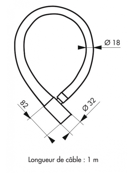 Antivol à clé Scorp, câble blindé acier, moto, 18mmx1m, 2 clés, noir - THIRARD Antivols moto/scooter