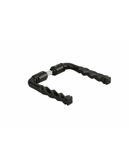 Paire de béquilles fil torsadé pour porte, carré 7 x 70mm, fourreau adaptateur 8mm, laqué noir - THIRARD Poignée de porte