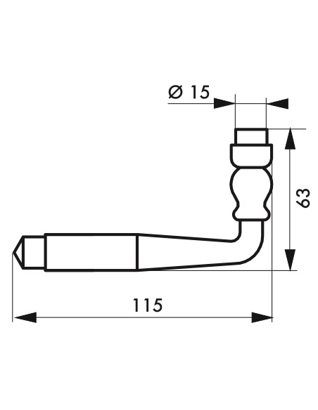 Paire de béquilles fil torsadé pour porte, carré 7 x 70mm, fourreau adaptateur 8mm, laqué noir - THIRARD Poignée de porte