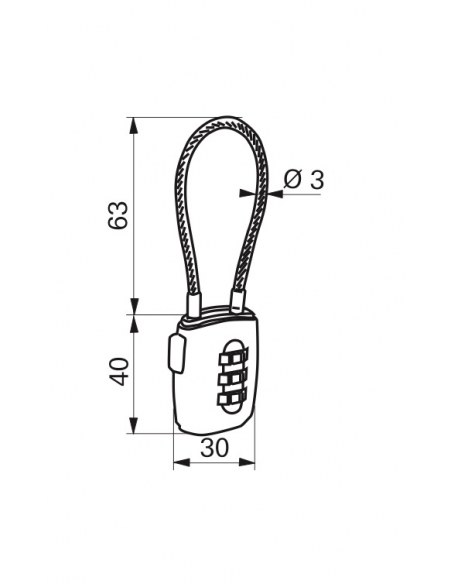 THIRARD - Cadenas à combinaison Fantasy Coeur, 3 chiffres, intérieur, anse  acier