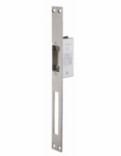Gâche électrique encastrable à impression pour porte bois et métal, réversible, 12/24V, inox - THIRARD Gâche de porte électrique
