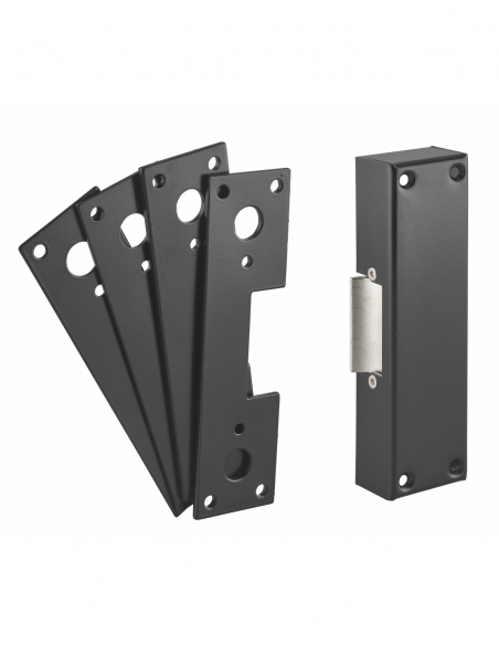 Gâche électrique à rupture pour serrure anti-panique, réversible, 12V, noir - THIRARD Gâche de porte