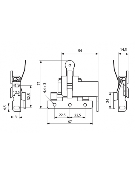 Ferme volet roulant, anti-soulèvement, inox, 67x71mm, 2 pièces - THIRARD Barre de sécurité de volet