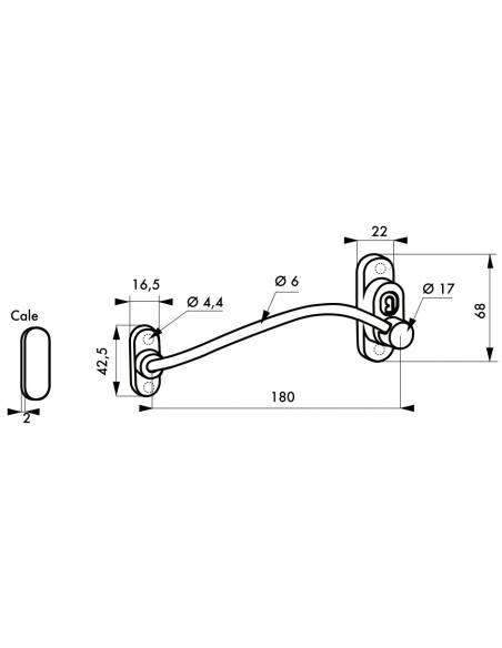 Entrebailleur à clé pour fenêtre, câble acier, 180mm, laqué blanc, 1 clé - THIRARD Entrebailleur de fenêtre