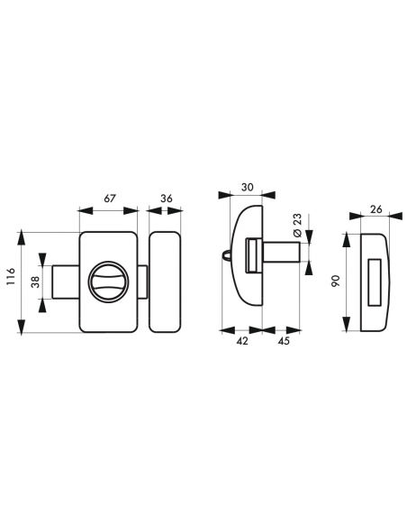 Verrou à bouton à capot pour porte d'entrée, cylindre Ø23x45mm, argent, 4 clés réversibles - Serrurerie de Picardie Verrous