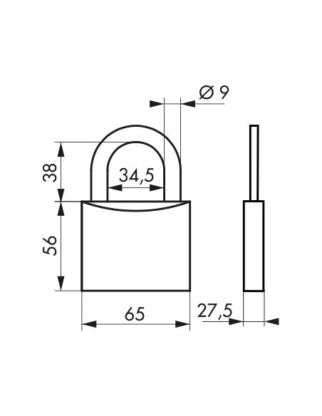 Cadenas connecté SP, satin nickel - Serrurerie de Picardie Stock mort