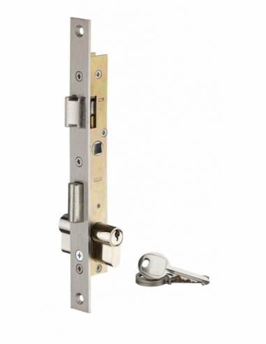 Serrure encastrable à cylindre pour porte d'entrée, axe 10.5mm, zingué - Serrurerie de Picardie Stock mort