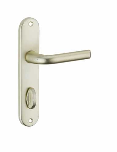 Ensemble de poignées pour porte intérieure Leto à condamnation, entr'axes 165mm, couleur F2 - Serrurerie de Picardie Stock mort