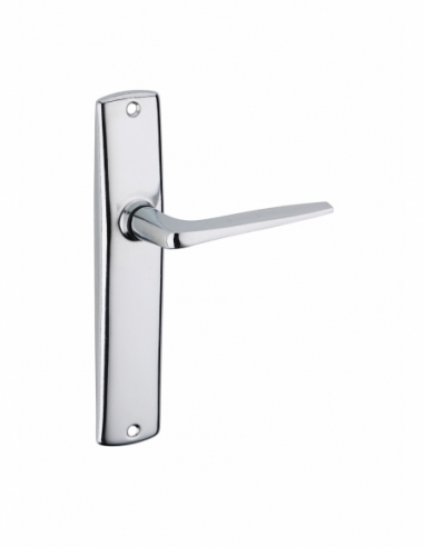 Ensemble de poignées pour porte intérieure Ares sans trou, entr'axes 165mm, chromé - SP Stock mort