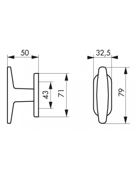 Bouton pour fenêtre Coq, carré 7mm, noir - Serrurerie de Picardie Poignée de fenêtre