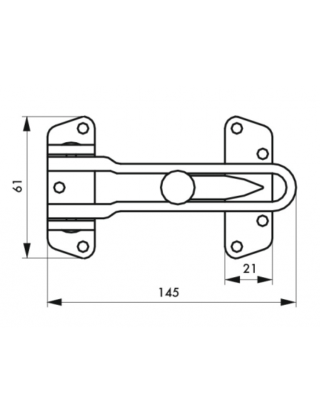 Entrebailleur pour porte à recouvrement, nickel satin - Serrurerie de Picardie Entrebailleurs de porte