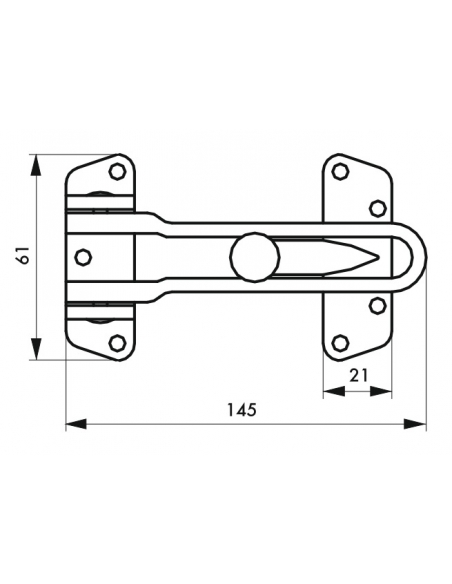 Entrebailleur pour porte d'entrée, nickel satin - Serrurerie de Picardie Entrebailleurs de porte