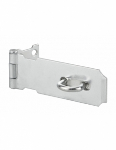 Porte cadenas, à recouvrement, acier zingué, 100mm avec vis de pose - SP Stock mort