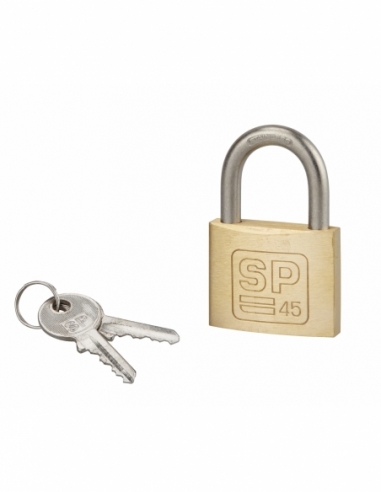 Cadenas à clé SP, anti-corrosion, 45 mm anse inox, 2 clés laiton - Serrurerie de Picardie Cadenas à clé