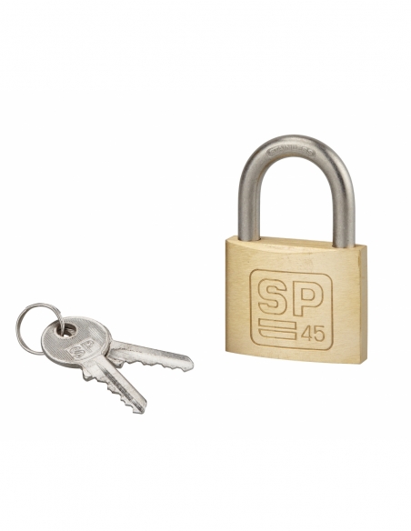 Cadenas à clé SP, anti-corrosion, 45 mm anse inox, 2 clés laiton - Serrurerie de Picardie Cadenas à clé