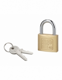 Cadenas à clé SP, intérieur, 40 mm, anse acier cémenté, 2 clés - Serrurerie de Picardie Cadenas