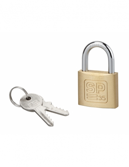 Cadenas à clé SP, intérieur, 35 mm, anse acier cémenté, 2 clés - Serrurerie de Picardie Cadenas