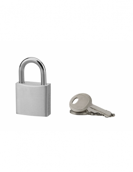 Cadenas à clé, extérieur, alu, 30mm, anse acier nickelé, 2 clés - Serrurerie de Picardie Cadenas à clé