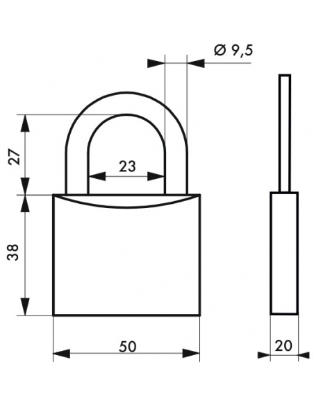 Cadenas à clé Bombe, alu, 50mm, anse acier cémenté, 3 clés - Serrurerie de Picardie Cadenas