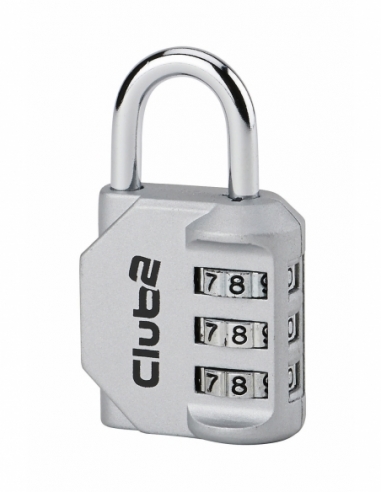 Cadenas à combinaison Club 2, 3 chiffres, intérieur, anse acier, 30mm - Serrurerie de Picardie Stock mort