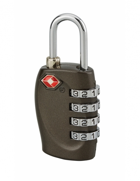 Cadenas à code TSA, bagage, 30mm, anse acier nickelé, 4 chiffres - Serrurerie de Picardie Stock mort
