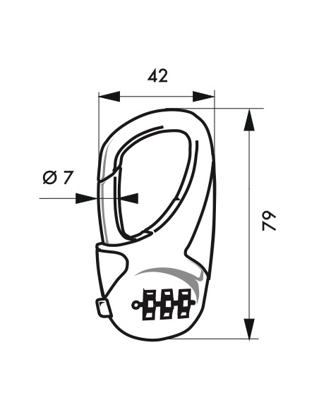 Mousqueton à code, 3 chiffres - Serrurerie de Picardie Cadenas à combinaison