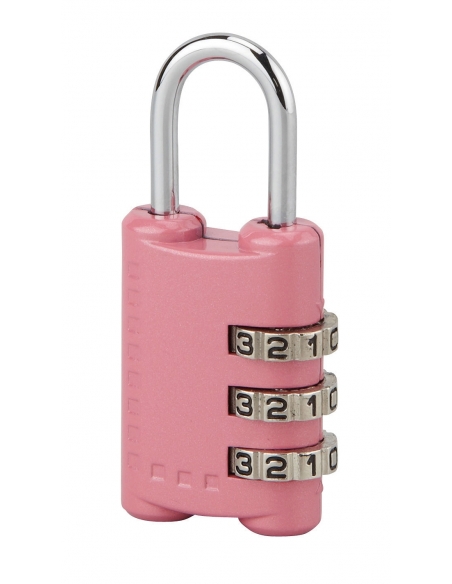 Cadenas à code, bagage, 25mm, anse acier nickelé, 3 chiffres - SP Cadenas à combinaison