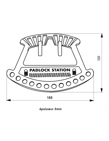 Ratelier portatif Nylon pour 12 Cadenas - THIRARD Cadenas de consignation