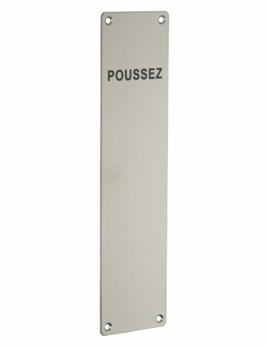 Plaque PUSH inox 300mm - THIRARD Poignée