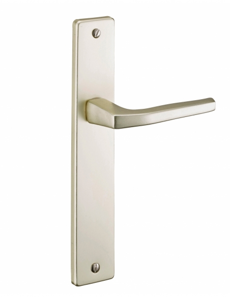 Ensemble de poignées pour porte intérieure Picardie sans trou, carré 8mm, entr'axes 195mm, couleur champagne - THIRARD Poignée