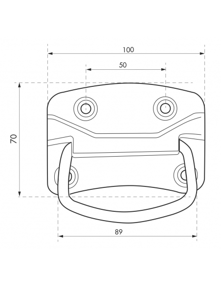 Poignée de malle, acier, zingué - THIRARD Equipement