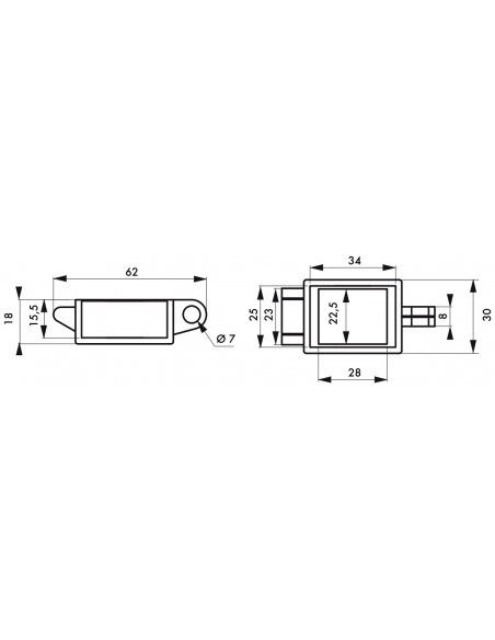 Bloque interrupteur équipement électrique rectangulaire - THIRARD Consignation