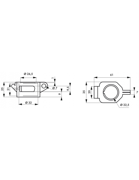 Bloque interrupteur équipement électrique rond, diamètre 22- THIRARD Consignation