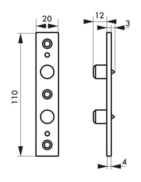 Paire de protège gonds, acier zingué - THIRARD Equipement