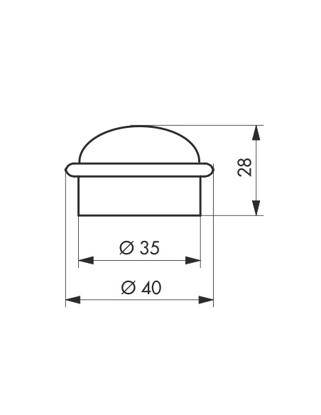Butoir à visser, fixation au sol, bois, Ø35x28mm - THIRARD Butée de porte
