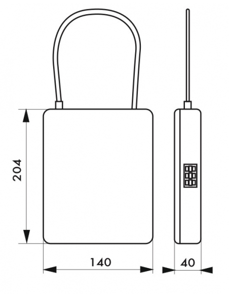 Coffret de sécurité à câble, fermeture par combinaison modifiable, 3 chiffres - THIRARD Cadenas