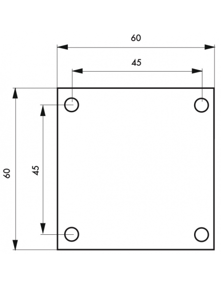 Plaque de propreté, 60x60mm, laiton - THIRARD Plaque de propreté