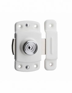 Verrou pour porte d'ameublement, 35mm, blanc - THIRARD Verrou de meuble